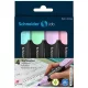 Szövegkiemelő készlet, 1-5 mm, SCHNEIDER "Job Pastel", 4 különböző pasztell szín 4 db