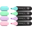 Szövegkiemelő készlet, 1-5 mm, SCHNEIDER "Job Pastel", 4 különböző pasztell szín 4 db