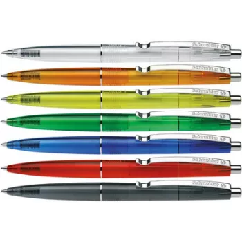   Golyóstoll, 0,5 mm, nyomógombos, vegyes színű test, SCHNEIDER "K20 Icy", kék 20 db