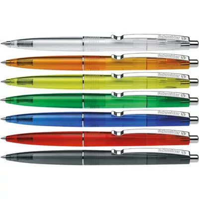 Golyóstoll, 0,5 mm, nyomógombos, vegyes színű test, SCHNEIDER "K20 Icy", kék 20 db