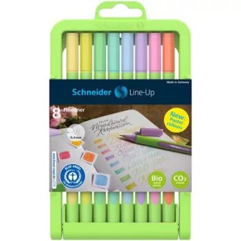   Tűfilc készlet, 0,4 mm, SCHNEIDER "Line-Up Pastel", 8 különböző pasztell szín 8 db
