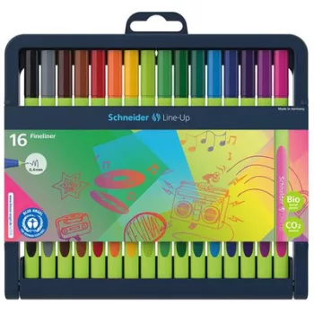   Tűfilc készlet, 0,4 mm, SCHNEIDER "Line-Up", 16 különböző szín 16 db