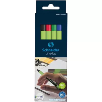   Tűfilc készlet, 0,4 mm, SCHNEIDER "Line-Up", 4 különböző szín 4 db