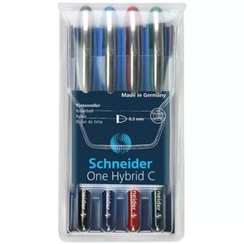   Rollertoll készlet, 0,3 mm, SCHNEIDER "One Hybrid C", 4 szín 4 db