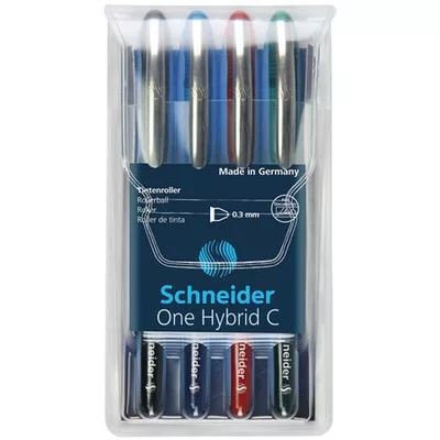 Rollertoll készlet, 0,3 mm, SCHNEIDER "One Hybrid C", 4 szín 4 db