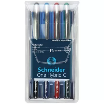   Rollertoll készlet, 0,5 mm, SCHNEIDER "One Hybrid C", 4 szín 4 db