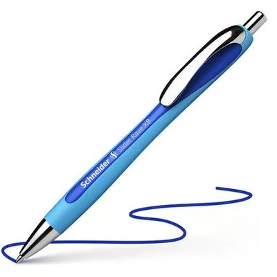 Golyóstoll, 0,7 mm, nyomógombos, SCHNEIDER "Slider Rave XB", kék 1 db