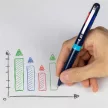 Golyóstoll, 0,5 mm, nyomógombos, négyszínű, SCHNEIDER "Take 4", sötétkék 1 db