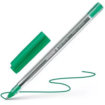 Golyóstoll, 0,5 mm, kupakos, SCHNEIDER "Tops 505 M", zöld 1 db
