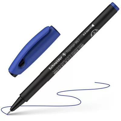 Tűfilc, 0,4 mm, SCHNEIDER "Topliner 967", kék 1 db