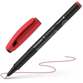  Tűfilc, 0,4 mm, SCHNEIDER "Topliner 967", piros 1 db