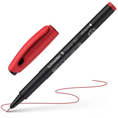 Tűfilc, 0,4 mm, SCHNEIDER "Topliner 967", piros 1 db