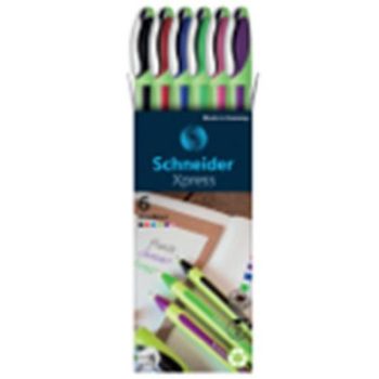   Tűfilc készlet, 0,8 mm, SCHNEIDER "Xpress", 6 különböző szín