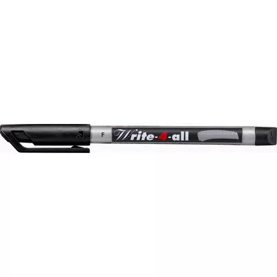 Alkoholos marker, 0,7 mm, kúpos, STABILO "Write-4-all", fekete 1 db