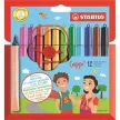 Filctoll készlet, 1 mm, STABILO "Cappi", 12 különböző szín 12 db