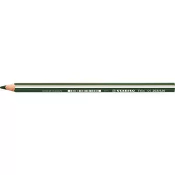   Színes ceruza, háromszögletű, vastag, STABILO "Trio thick", levélzöld