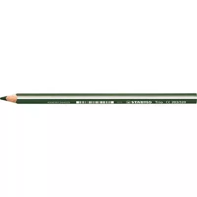 Színes ceruza, háromszögletű, vastag, STABILO "Trio thick", levélzöld