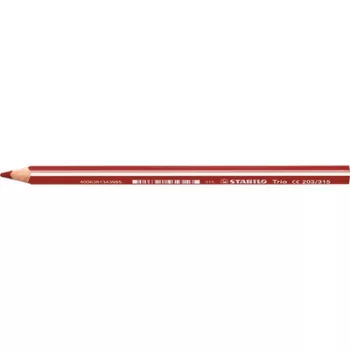   Színes ceruza, háromszögletű, vastag, STABILO "Trio thick", meggyvörös