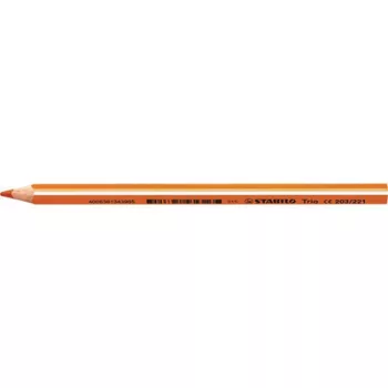   Színes ceruza, háromszögletű, vastag, STABILO "Trio thick", narancssárga