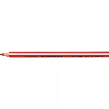   Színes ceruza, háromszögletű, vastag, STABILO "Trio thick", piros