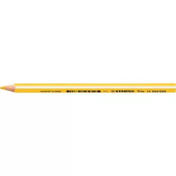   Színes ceruza, háromszögletű, vastag, STABILO "Trio thick", sárga