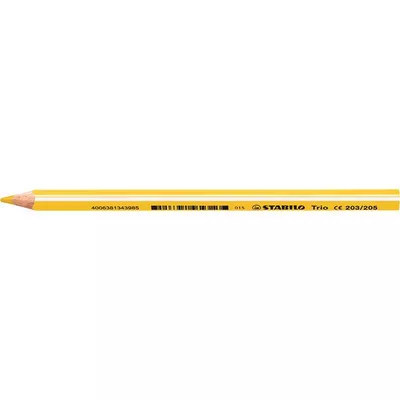 Színes ceruza, háromszögletű, vastag, STABILO "Trio thick", sárga