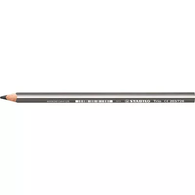 Színes ceruza, háromszögletű, vastag, STABILO "Trio thick", szürke