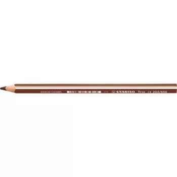   Színes ceruza, háromszögletű, vastag, STABILO "Trio thick", világosbarna