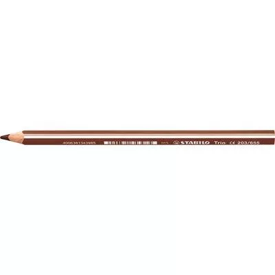 Színes ceruza, háromszögletű, vastag, STABILO "Trio thick", világosbarna