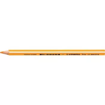   Színes ceruza, háromszögletű, vastag, STABILO "Trio thick", világos narancssárga