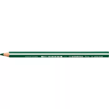   Színes ceruza, háromszögletű, vastag, STABILO "Trio thick", zöld