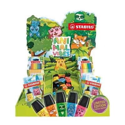 Display, STABILO "Animal Vibes", vegyes 48 db