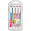Szövegkiemelő készlet, 1-4 mm, STABILO "Swing cool Pastel", 4 különböző szín 4 db