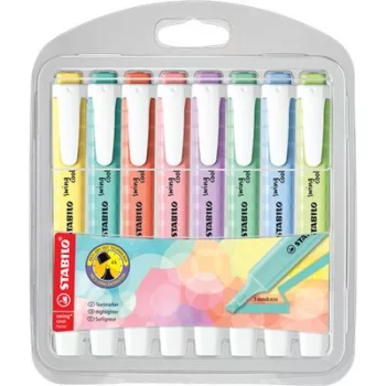   Szövegkiemelő készlet, 1-4 mm, STABILO "Swing Cool Pastel", 8 különböző szín 8 db
