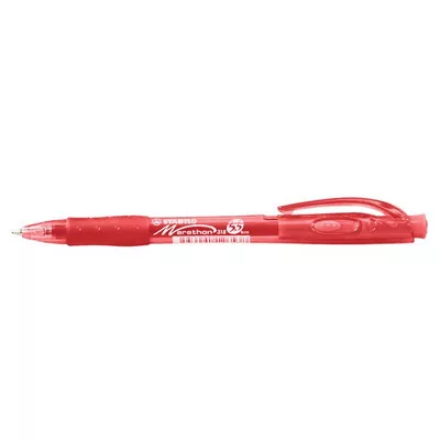 Golyóstoll, 0,38 mm, nyomógombos, STABILO "Marathon", piros 1 db