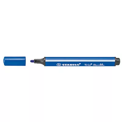 Filctoll, 1,5-2 mm, rugós hegy, STABILO "Trio Scribbi", kék 1 db