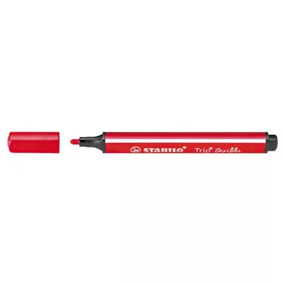 Filctoll, 1,5-2 mm, rugós hegy, STABILO "Trio Scribbi", piros 1 db