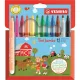 Filctoll készlet, 3 mm, STABILO "Trio Jumbo", 12 különböző szín 12 db