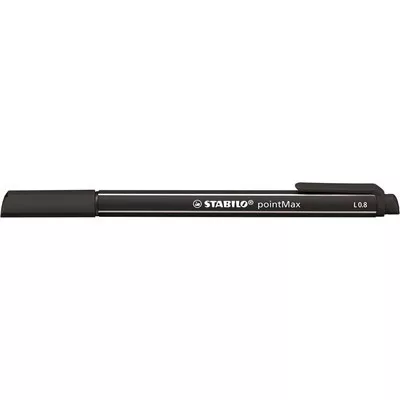 Filctoll, 0,8 mm, STABILO "Point Max", fekete 1 db