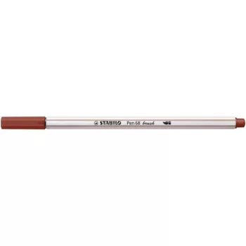   Ecsetirón, STABILO "Pen 68 brush", vörösesbarna 1 db