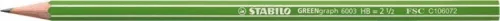 Grafitceruza, HB, hatszögletű, STABILO "Greengraph" 12 db