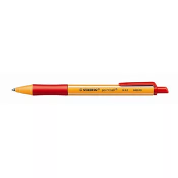  Golyóstoll, 0,5 mm, nyomógombos, STABILO "Pointball", piros 1 db