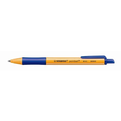Golyóstoll, 0,5 mm, nyomógombos, STABILO "Pointball", kék 1 db