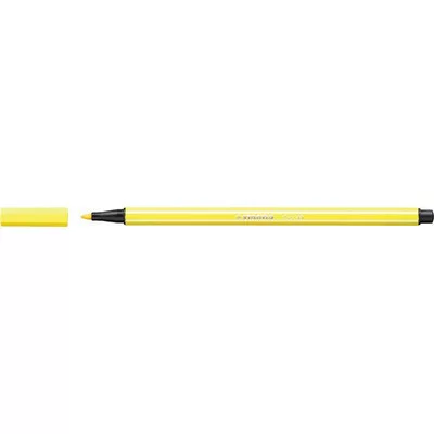 Filctoll, 1 mm, STABILO "Pen 68", neon sárga 1 db
