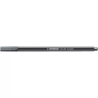 Filctoll, 1,4 mm, STABILO "Pen 68 metallic", ezüst 1 db