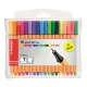 Tűfilc készlet, 0,4 mm, STABILO "Point 88 Mini Neon", 18 különböző szín 18 db