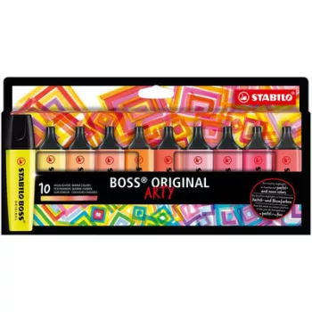   Szövegkiemelő készlet, 2-5 mm, STABILO "BOSS original Arty", 10 meleg szín 10 db
