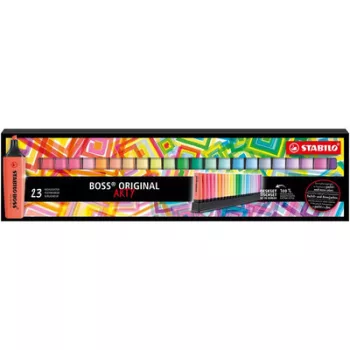   Szövegkiemelő készlet, 2-5 mm, STABILO "BOSS original Arty", 23 különböző szín 23 db
