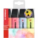 Szövegkiemelő készlet, 2-5 mm, STABILO "BOSS original Pastel3", 4 különböző szín 4 db