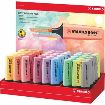  Szövegkiemelő display, 2-5 mm, STABILO "BOSS Pastel", vegyes pasztell színek (szín nem választható) 45 db